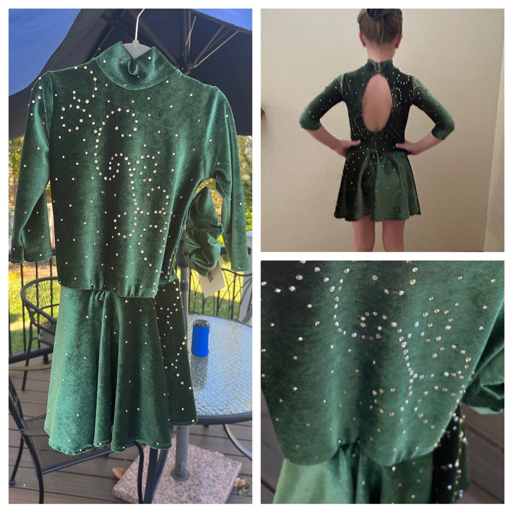 Green Figure Skating Dress- size 10